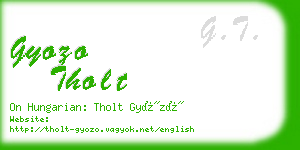 gyozo tholt business card